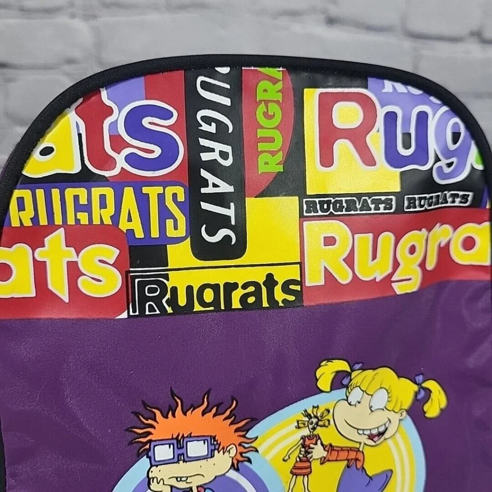 90s Nickelodeon Rugrats Chucky Angelica Mini Backpack Nylon Bag Cartoon‎ Purse